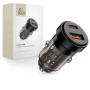 Tech-Protect CC03 2 prievadų automobilinis įkroviklis USB-A / USB-C, PD 30W / QC 3.0, juodas