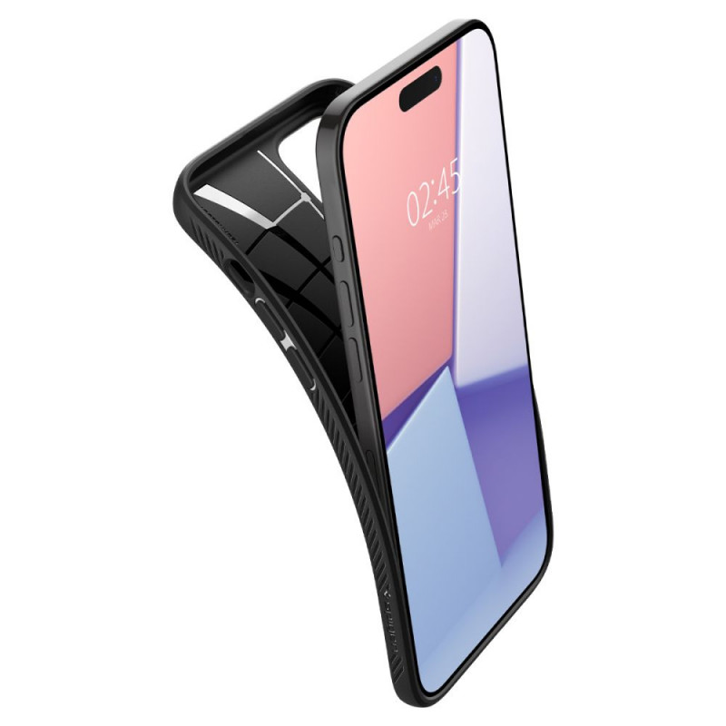 Spigen Liquid Air dėklas, skirtas Apple iPhone 15 Pro, matte black