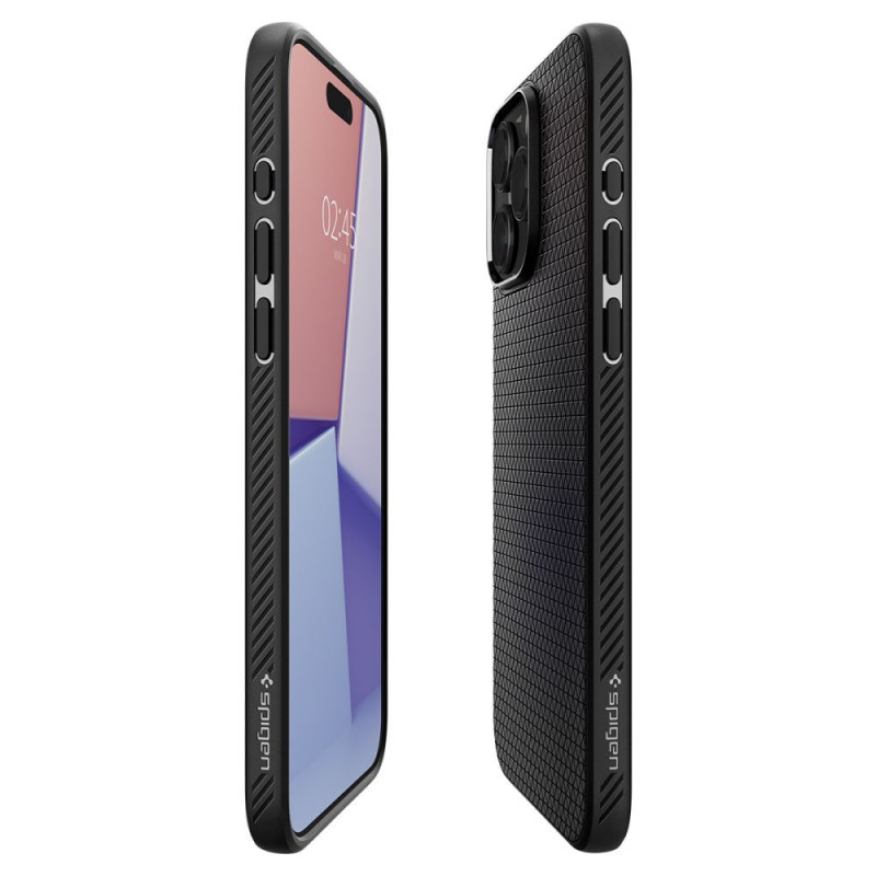 Spigen Liquid Air dėklas, skirtas Apple iPhone 15 Pro, matte black