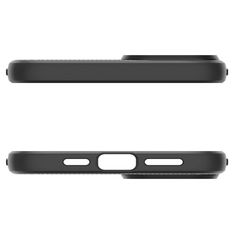 Spigen Liquid Air dėklas, skirtas Apple iPhone 15 Plus / 14 Plus, matinė juoda