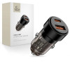 Tech-Protect CC03 2 prievadų automobilinis įkroviklis USB-A / USB-C, PD 75W, juodas