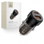 Tech-Protect CC03 2 prievadų automobilinis įkroviklis USB-A / USB-C, PD 75W, juodas
