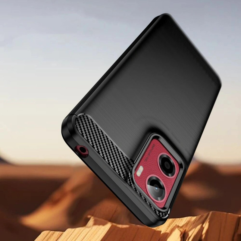 Tech-Protect TPUCarbon dėklas, skirtas Motorola Moto G05 / E15, juodas