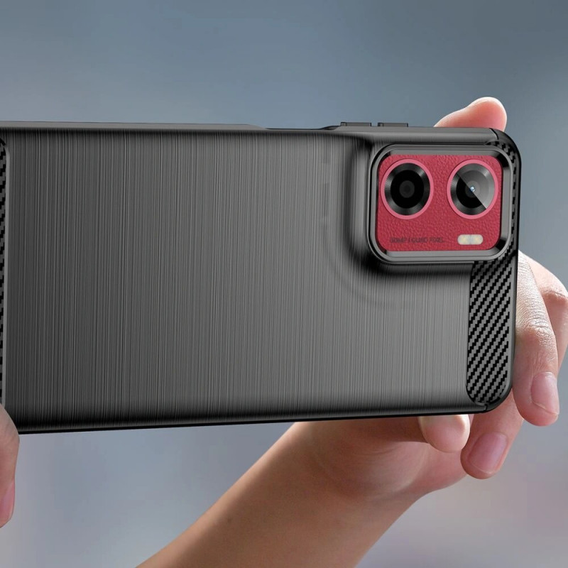 Tech-Protect TPUCarbon dėklas, skirtas Motorola Moto G05 / E15, juodas