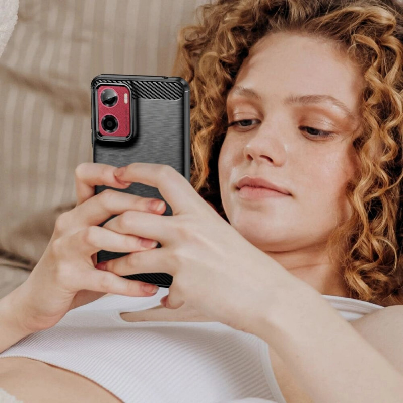 Tech-Protect TPUCarbon dėklas, skirtas Motorola Moto G05 / E15, juodas