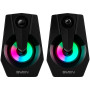 SVEN 370 USB maitinami kompiuterio garsiakalbiai, juodi, 2.0, 6 W, RGB apšvietimas
