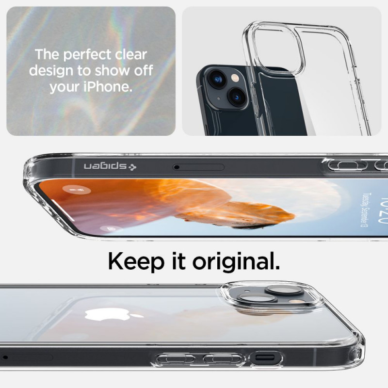 Spigen Ultra Hybrid (ACS05040) dėklas, skirtas Apple iPhone 14, Crystal Clear