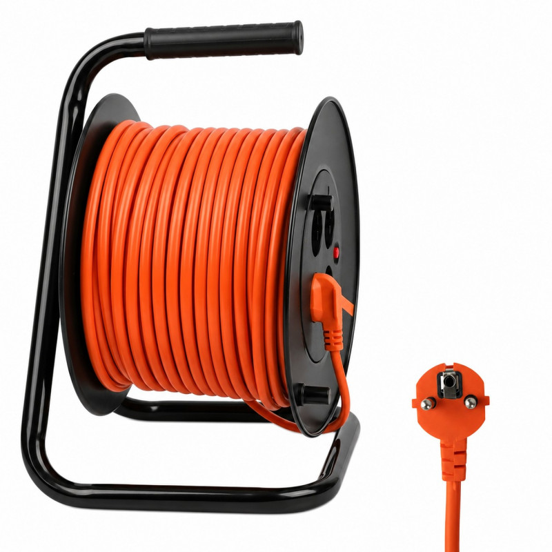 Extralink Powerlink būgninis ilginamasis laidas, 30 m, 4 lizdai, įžemintas