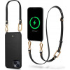Spigen Cyrill Classic Charm Mag (ACS04948) MagSafe dėklas su dirželiu, skirtas Apple iPhone 14 Plus / 15 Plus, juodas