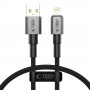 Tech-Protect Ultraboost DNA USB-A / Lightning kabelis, 12 W, 2,4 A, 25 cm, Iron Grey