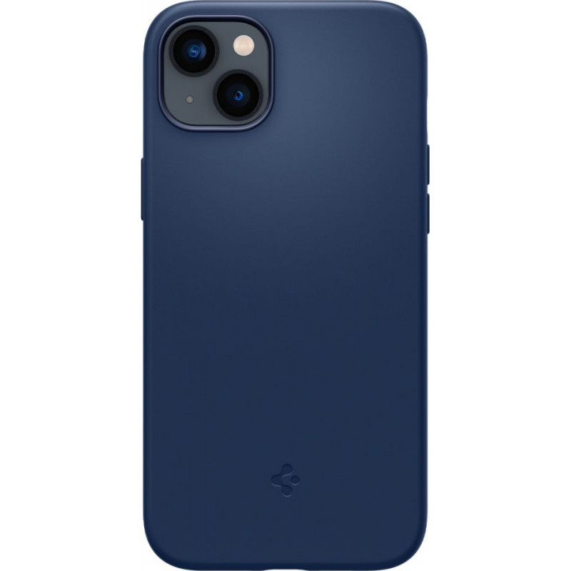 Spigen Silicone Fit Mag (ACS04921) MagSafe dėklas, skirtas Apple iPhone 14 Plus / 15 Plus, tamsiai mėlynas