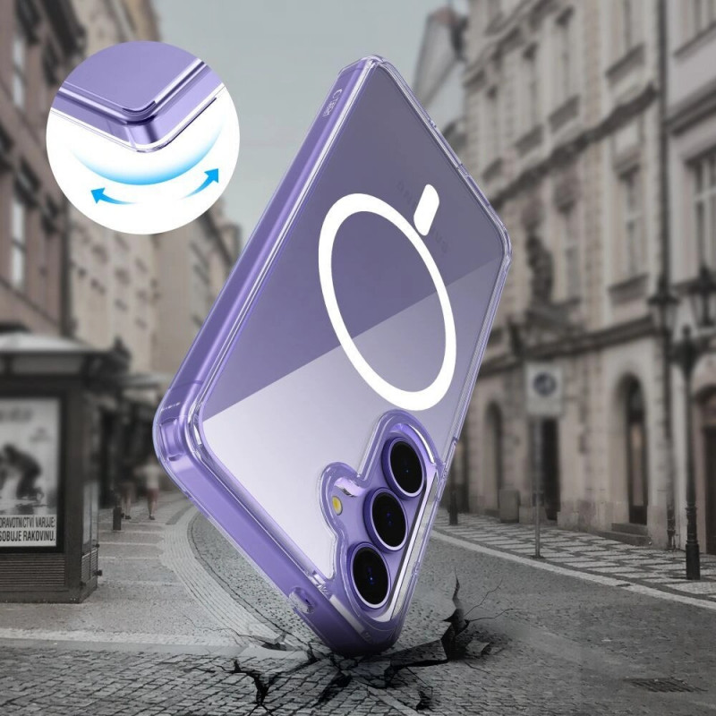Tech-Protect FlexAir Hybrid MagSafe dėklas, skirtas Samsung Galaxy A56 5G, permatomas