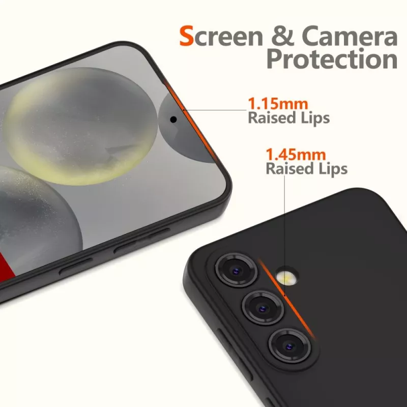 Tech-Protect Icon silikoninis dėklas, skirtas Samsung Galaxy A56 5G, juodas