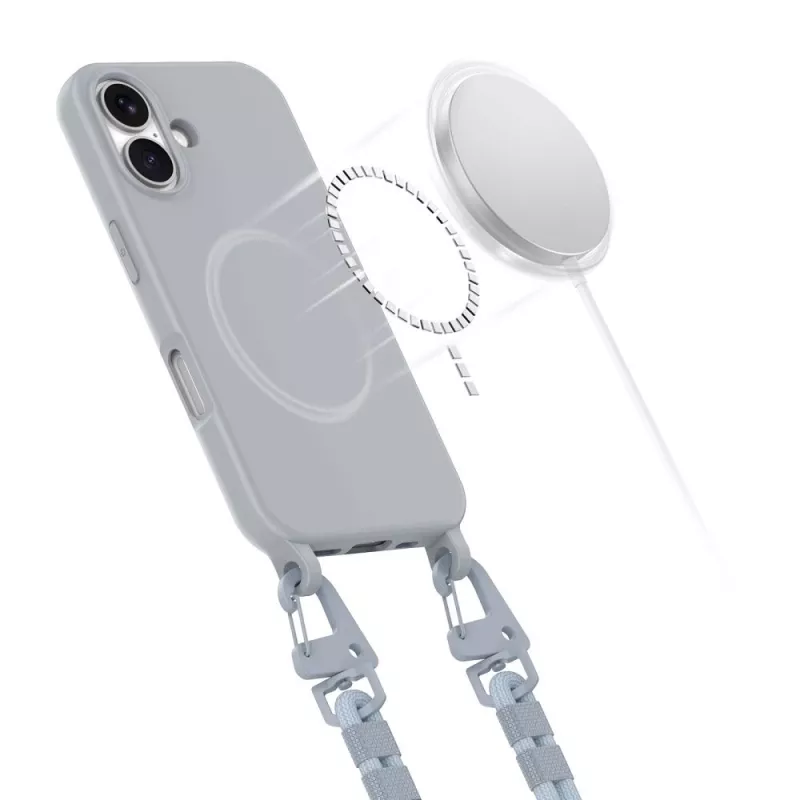 Tech-Protect MagNecklace 26328-0 MagSafe dėklas, skirtas Apple iPhone 16, pilkas
