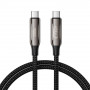 Tech-Protect UB10T Ultraboost USB-C / USB-C kabelis PD240W/QC4.0, 100 cm, juodas