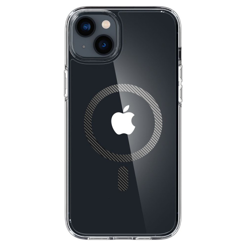 Spigen Ultra Hybrid Mag (ACS04904) MagSafe dėklas, skirtas Apple iPhone 14 Plus / 15 Plus, Carbon Fiber