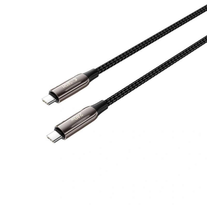 Tech-Protect UB10T Ultraboost USB-C / USB-C kabelis PD240W/QC4.0, 200 cm, juodas