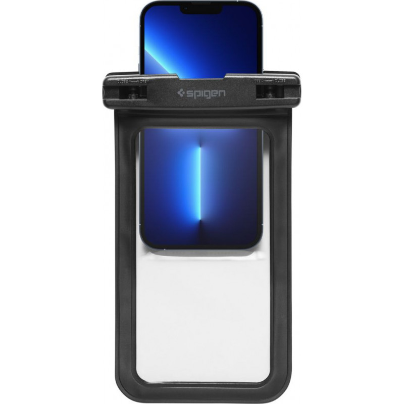 Spigen A601 Aqua Shield universalus vandeniui atsparus dėklas (2 vnt.), juodas