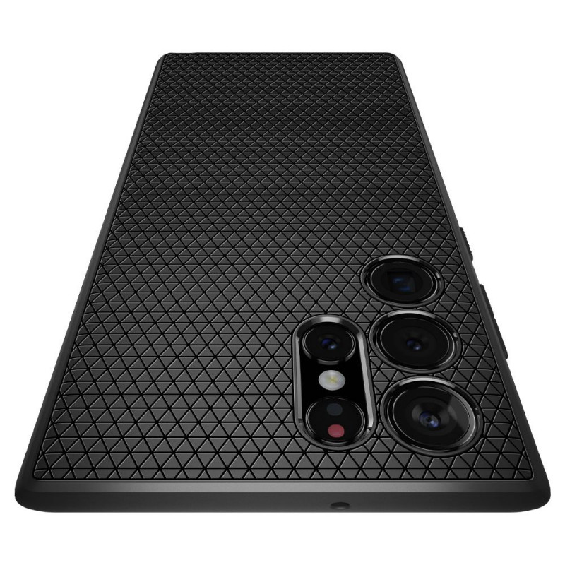 Spigen Liquid Air Samsung Galaxy S22 Ultra dėklas, matinis juodas