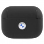BMW BMAP2SSLBK Signature dangtelis Apple AirPods Pro 2 (2022/2023), juodas, natūrali oda, sidabrinis logotipas