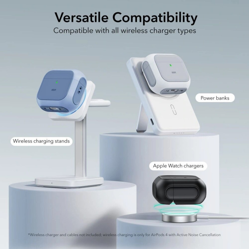 ESR Orbit HaloLock MagSafe dėklas Apple AirPods 4, baltas