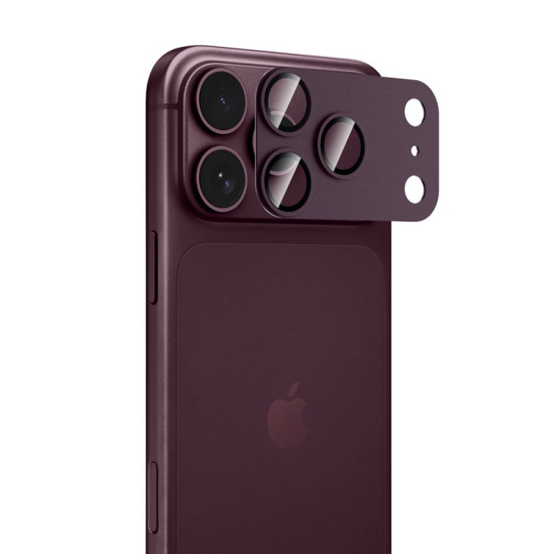 Tech-Protect Camfull Fit+ Apple iPhone 18 Pro Max fotoaparato objektyvo apsauga, Burgundy