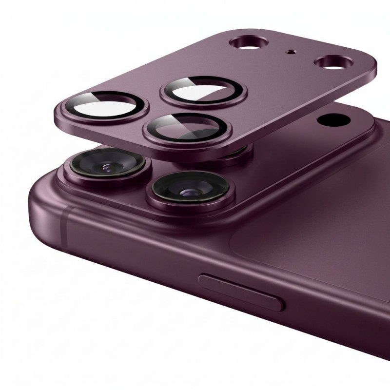 Tech-Protect Camfull Fit+ Apple iPhone 18 Pro fotoaparato objektyvo apsauga, Burgundy