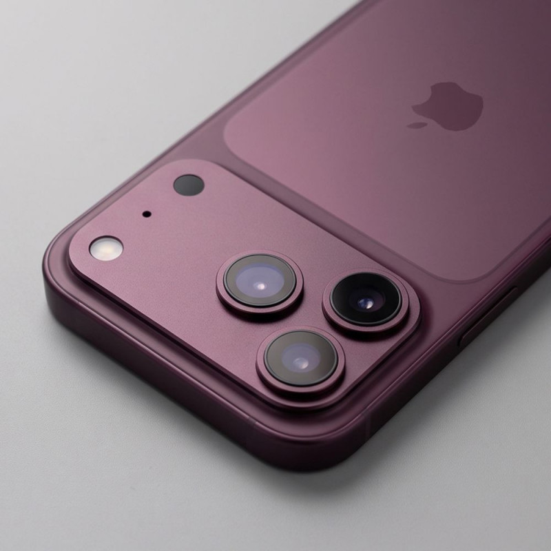 Tech-Protect Camfull Fit+ Apple iPhone 18 Pro fotoaparato objektyvo apsauga, Burgundy