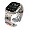 Tech-Protect Stainless THP6100 Apple Watch 8 / 9 / 10 / 11 / 12 / SE / Ultra 44/45/46/49 mm nerūdijančio plieno apyrankė, Titanium/Orange