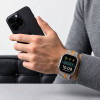 Tech-Protect Stainless THP6100 Apple Watch 8 / 9 / 10 / 11 / 12 / SE / Ultra 44/45/46/49 mm nerūdijančio plieno apyrankė, Titanium/Orange
