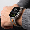 Tech-Protect Stainless THP6100 Apple Watch 8 / 9 / 10 / 11 / 12 / SE / Ultra 44/45/46/49 mm nerūdijančio plieno apyrankė, Titanium/Orange