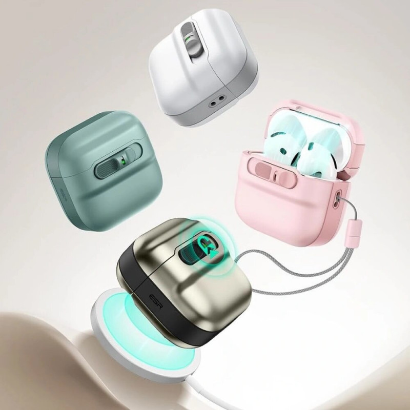 ESR Pulse HaloLock MagSafe dėklas, skirtas Apple AirPods 4, juodas