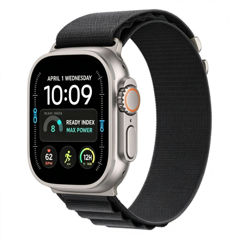 Tech-Protect Nylon Pro Apple Watch 8 / 9 / 10 / 11 / 12 / SE / Ultra 44/45/46/49 mm laikrodžio dirželis, juodas