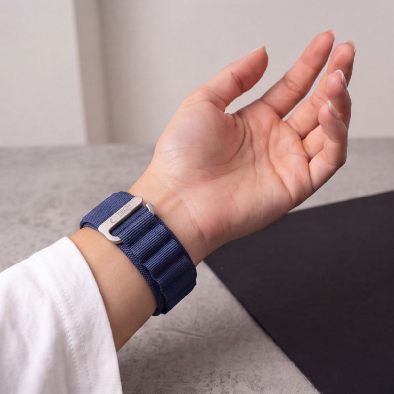 Tech-Protect Nylon Pro Apple Watch 8 / 9 / 10 / 11 / 12 / SE / Ultra 44/45/46/49 mm laikrodžio dirželis, Navy Blue
