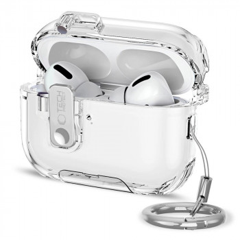 Tech-Protect Bounce Pro Apple AirPods Pro 3 įkrovimo dėklo dangtelis, permatomas