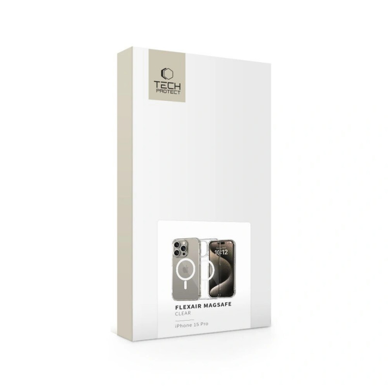 Tech-Protect FlexAir MagSafe THP3579 dėklas, skirtas Apple iPhone 15 Pro, skaidrus