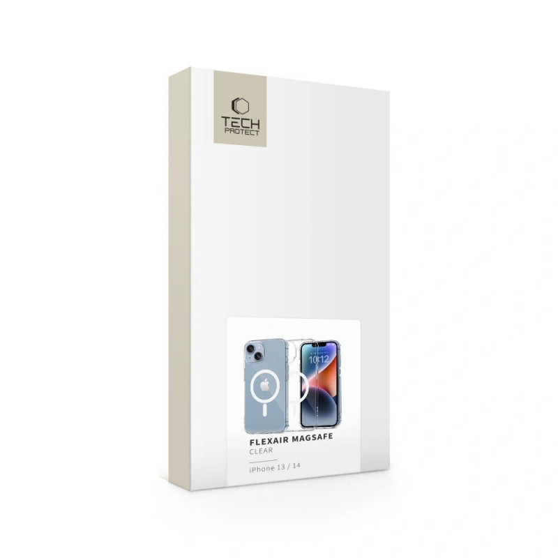 Tech-Protect FlexAir MagSafe dėklas, skirtas Apple iPhone 13 / 14, permatomas