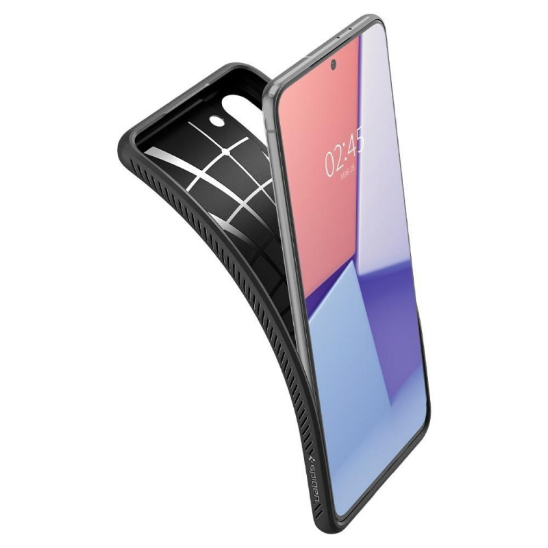 Spigen Liquid Air dėklas, skirtas Samsung Galaxy S21, matinė juoda