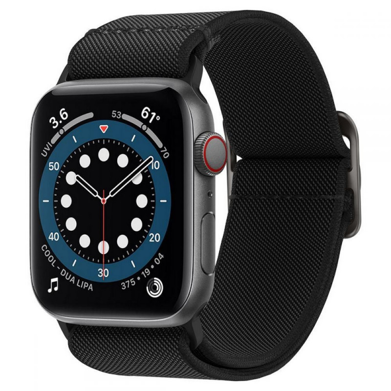 Spigen Fit Lite apyrankė, skirta Apple Watch 4/5/6/7/SE/8/9/Ultra 44/45/49 mm, juoda