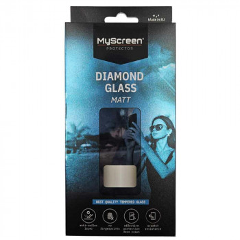 MyScreen Diamond Glass Matt grūdintas matinis stiklas, skirtas Apple iPhone 16 Pro, juodas