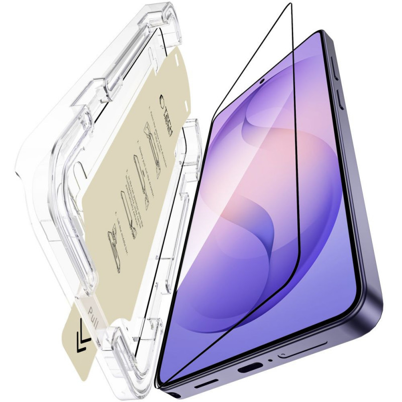 Tech-Protect Quick Set AR+ antirefleksinis stiklas, skirtas Samsung Galaxy S26 Ultra, juodas