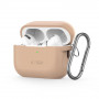 Tech-Protect silikoninis dėklas su kabliuku Apple AirPods Pro 1 / 2, Cafe Latte