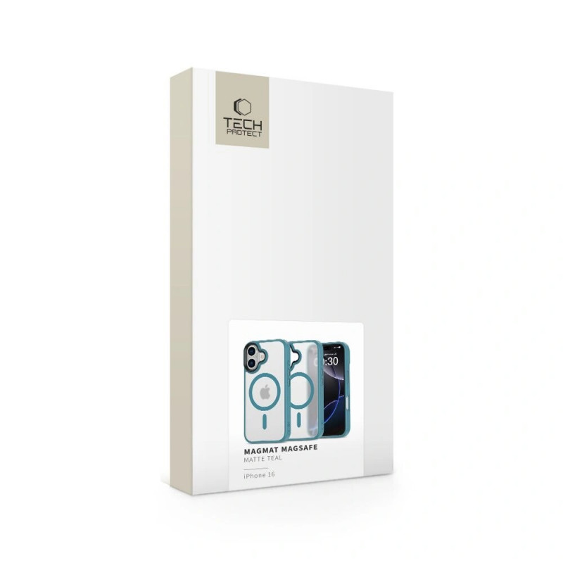 Tech-Protect MagMat MagSafe dėklas, skirtas Apple iPhone 16, matinis teal