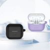 Tech-Protect silikoninis dėklas su kabliuku Samsung Galaxy Buds 3 / 3 FE / 3 Pro, levandų spalvos