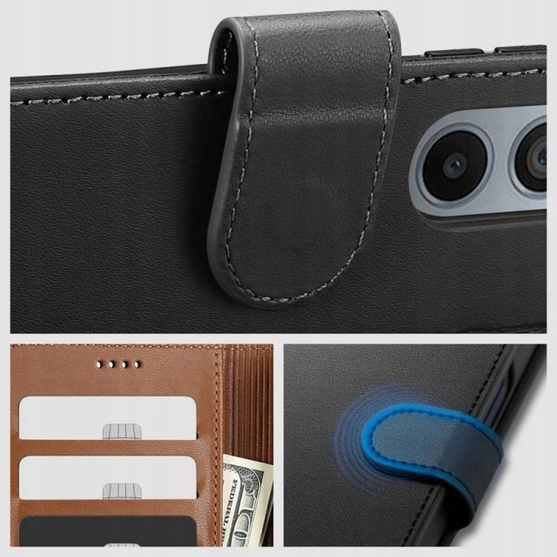 Tech-Protect piniginės tipo dėklas skirtas Samsung Galaxy A16 4G / 5G, juodas