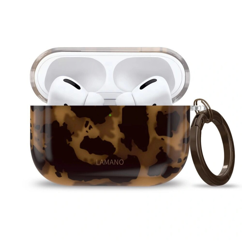 Tech-Protect Lamano dėklas Apple AirPods Pro 1 / 2 Panther (juodas ir rudas)