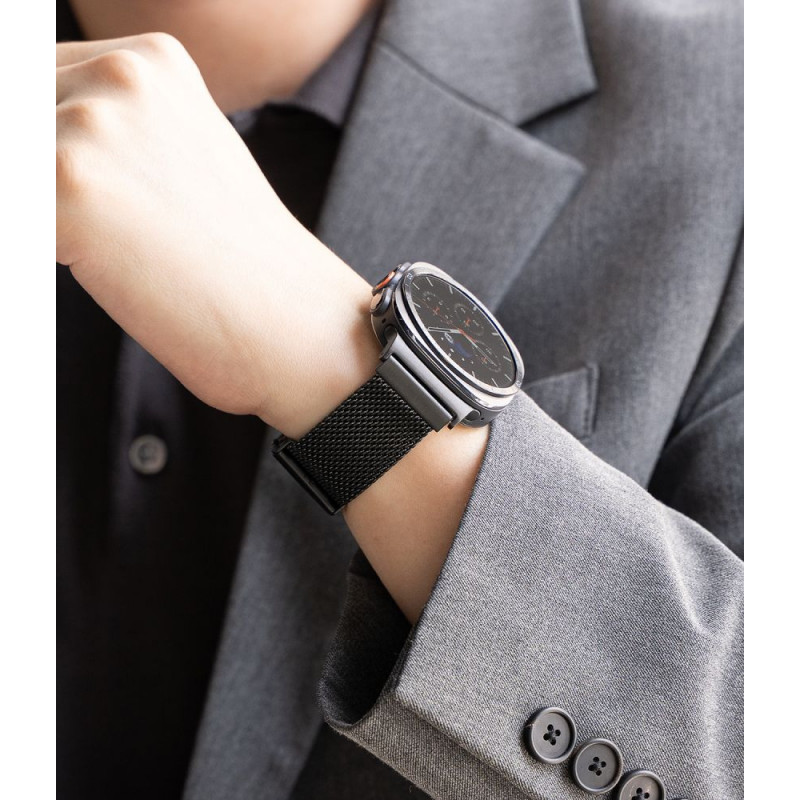 Ringke Metal One Mesh RGK12092 laikrodžio apyrankė, skirta Samsung Galaxy Watch Ultra 1 / 2 (2024-2026) 47 mm, juoda