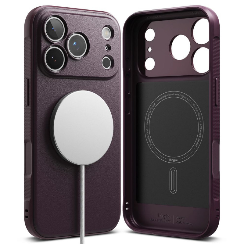 Ringke Onyx Magnetic MagSafe RGK12089 dėklas, skirtas Apple iPhone 17 Pro Max / 18 Pro Max, burgundijos spalvos