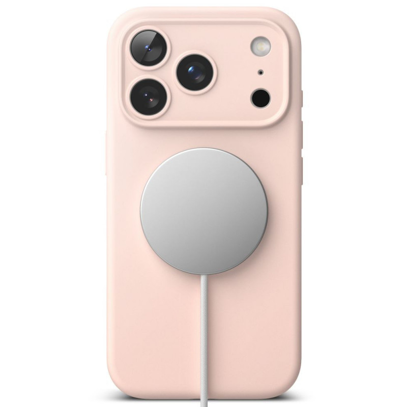 Ringke silikoninis magnetinis MagSafe dėklas, skirtas Apple iPhone 18 Pro, Pink Sand