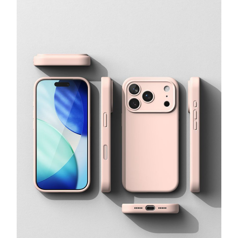 Ringke silikoninis magnetinis MagSafe dėklas, skirtas Apple iPhone 18 Pro, Pink Sand